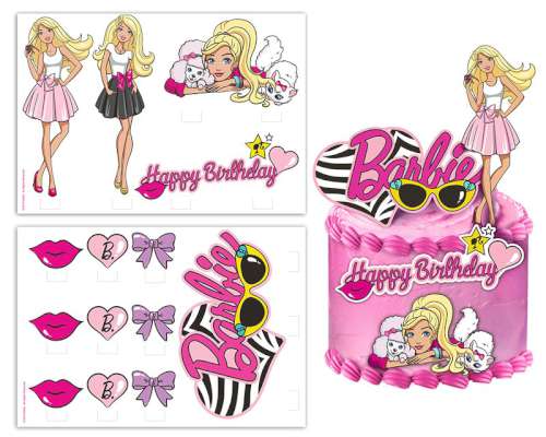 Barbie Edible Icing Image Scene Setter - Click Image to Close